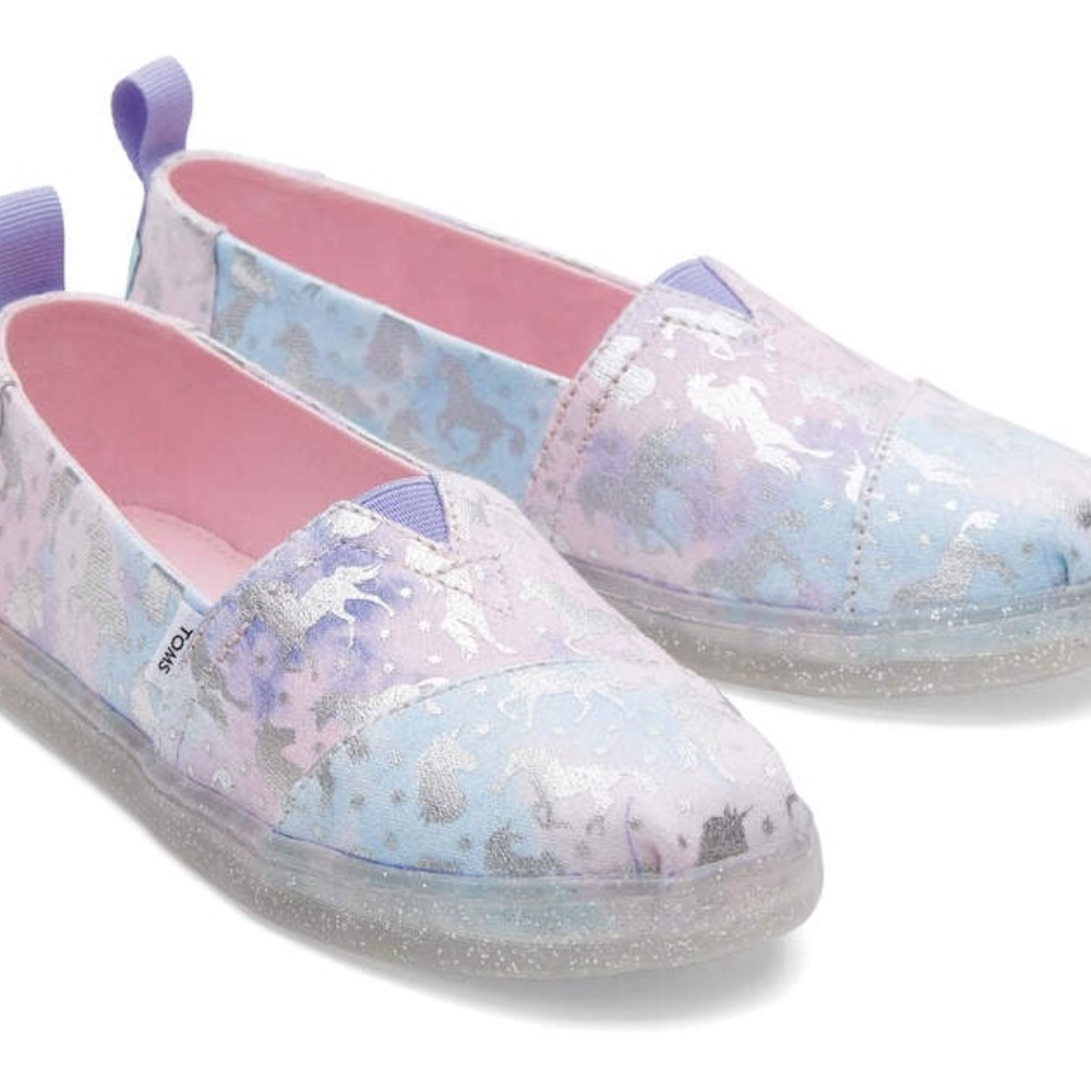 Unicorn shoes by TOMS